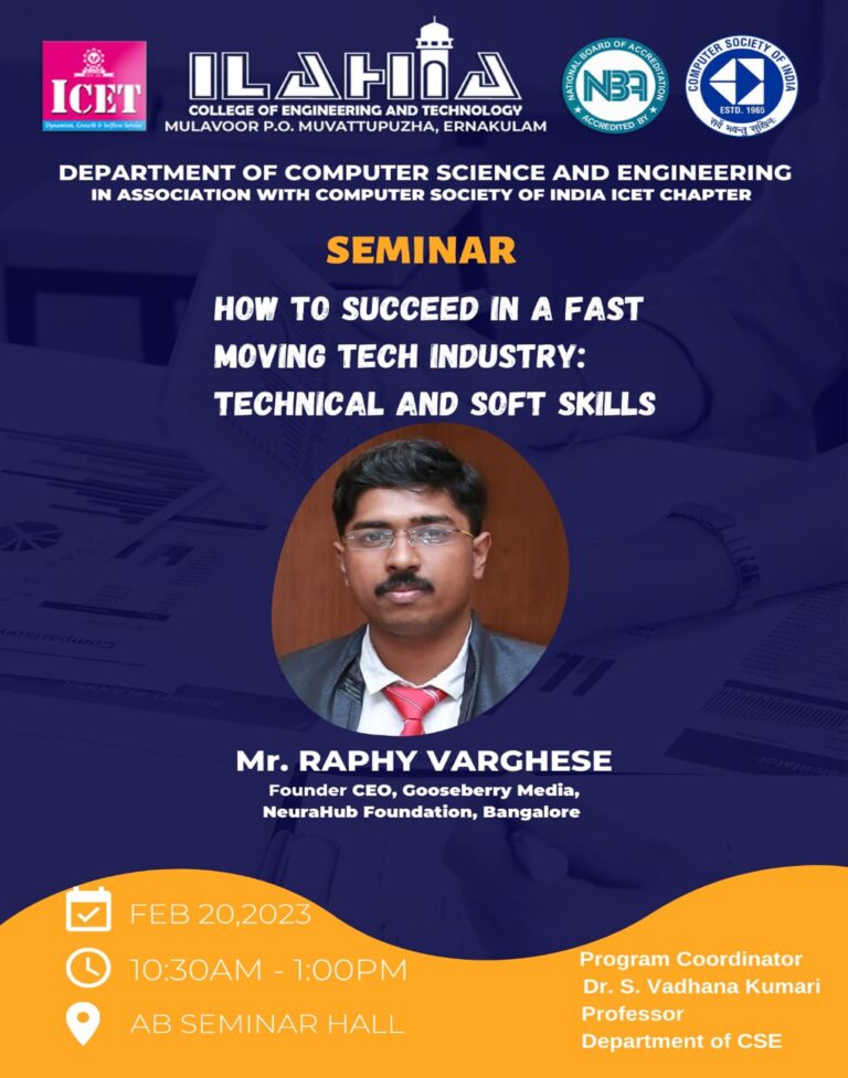 Seminar on “How to succeed in a fast moving TECH Industry”